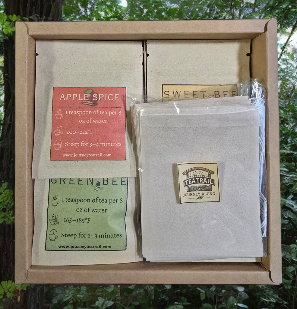 Tea Trail Mix – Loose Leaf Tea Sampler with 20 Fillable Tea Bags Included
