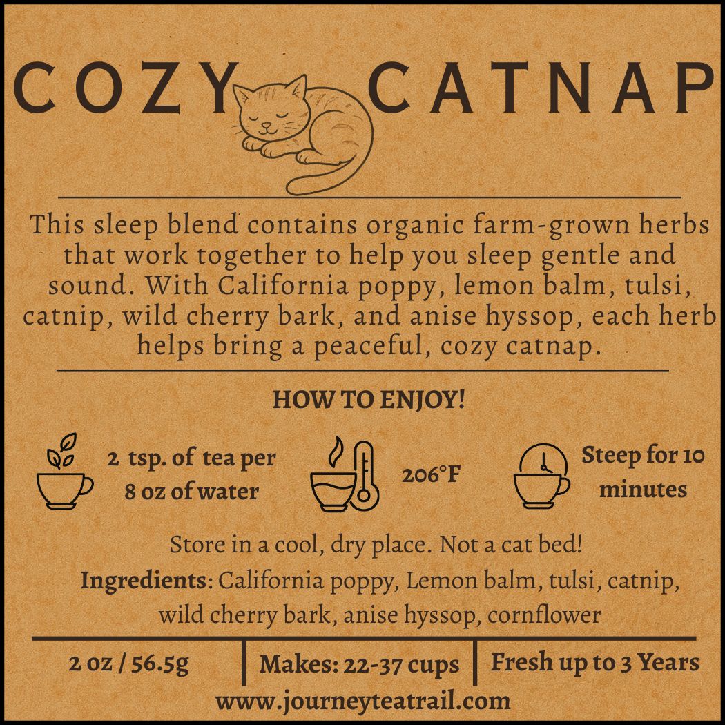 Tea Trail Cozy Catnap (Herbal Sleep Blend)